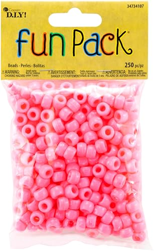 Cousin Fun Packs 250-Piece Pink Pony Beads