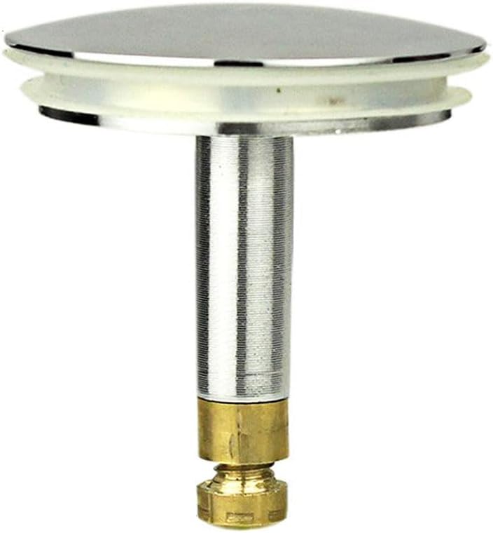 Bath Plug Sink Drain Stopper,Universal Basin Plug,Copper Chrome Push Pop-Up Click Plug-Fits Conventional Drains And Standard Bathtub(44mm*8mm)