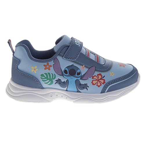 Disney Lilo & Stitch Shoes for Girls Laceless Slip on Hook n Loop Closure - Lightweight Breathable Tennis Runner Athletic Sneakers (Sizes: 10 Toddlers / 11-13 Little Kids / 1-4 Big Kids)2