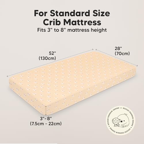 Image of KeaBabies 2pk Baby Crib Sheets for Boys Girls, 52x28 Fitted (Lune Mystic) | Viscose Derived from Bamboo, Toddler Bed Sheets Neutral, Fitted Crib Mattress Sheet for Standard Baby Bedding, Soft, Cozy