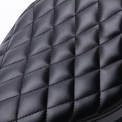 Image of DREAMIZER Motorcycle Seat Cushion Driver Solo Seats with Spring Bracket PU Leather Compatible with Harley Honda Yamaha Kawasaki Sportster Iron 883 1200 Chopper Bobber Cafe Racer