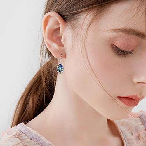 Abalone Shell Dangle Drop Earrings for Women 925 Sterling Silver Filigree Bohemian Earrings Jewelry Gift2