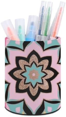 Shiny Art Round Pen Holder Desk Organizer for Office Home image 5