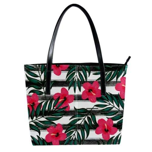 Sac en cuir synthétique aux rayures noires et finitions soignées
