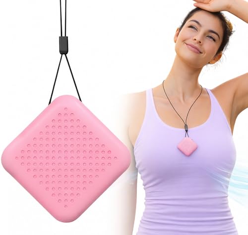 Image of Wearable Personal Air Purifier Necklace | 120H Battery | Filterless Ionic Air Cleaner | Portable Travel Air Purifier for Office, Car & Home | Lightweight Compact Design (Pink)