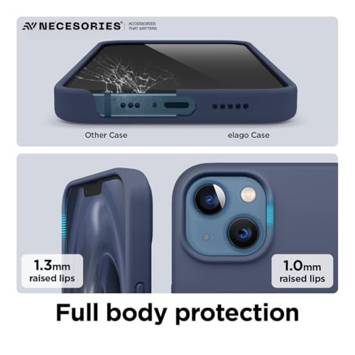 Image of Liquid Silicone Case Compatible for iPhone 13 | Slim Back Cover | Soft Touch Bumper | Shockproof Drop Protection | Microfiber Cloth Inside | Sleek Solid Design