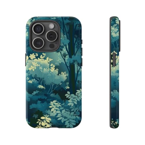 Coque iPhone 15 Pro vert forêt lumineux pour sublimer vos sorties en ville