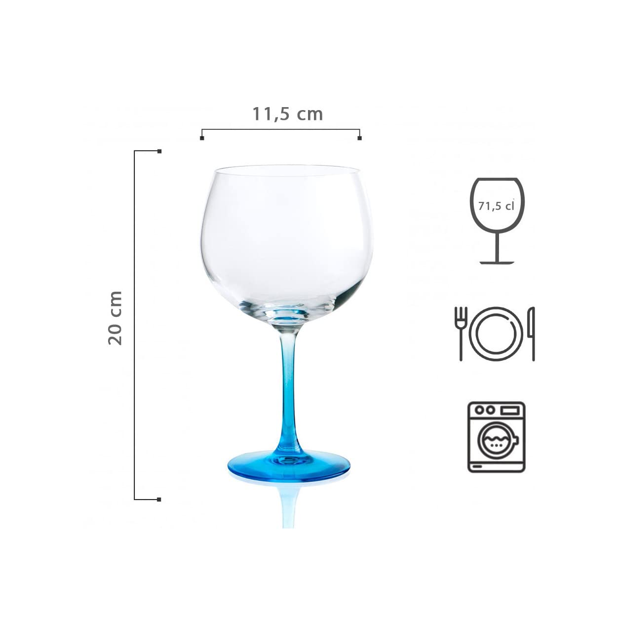 Hogar y Mas Copa Combinados PIE Azul Set 6