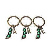 pea pod keychain,set of 3,three sisters keychain, 3 best friend keychain, 3 sisters keychain, peas in a pod, 3 peas in a pod