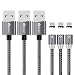 Produktbild SKITCH® 3-Pack-Magnetkabel - 2M Drehen Runden Geflochtenen magnetischen Micro-USB-Ladekabel Micro USB 2.0 A-Stecker auf Micro B-Ladekabel mit LED-Anzeige für Android Smartphones Tablets