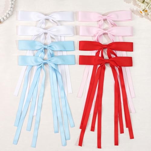 16pcs Hair Bows Hair Clips for Women Satin Hair Ribbon Barrettes Hair Accessories for Women Girls