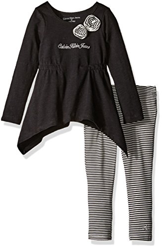 Calvin Klein Girls' Slub Jersey Tunic with Leggings Set