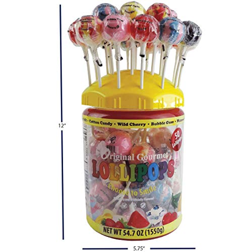Original Gourmet 50Ct Lollipop Tub, Lollipops And Suckers, Storage Container #TOP2