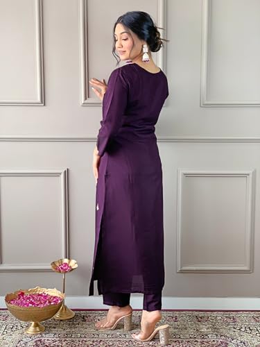 Image of Naixa Women's Rayon Embroidered and Printed Straight Kurta with Pant and Dupatta Sets (Available in Plus Size) (NX3-513)
