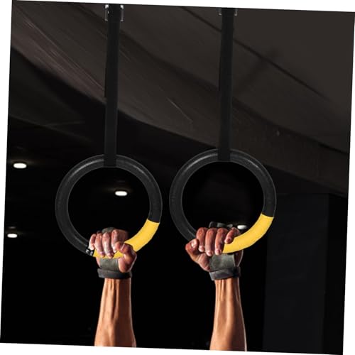 Anillas de gimnasia ajustables Hemoton con correas para entrenamiento de fuerza miniatura 6