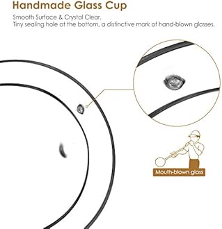 glastal 4x350ml Double Walled Coffee Glasses Mugs Cappuccino Latte Macchiato Glasses Cups for Coffee Tea Milk Juice Ice Cream Borosilicate Heat Resistant Glass Cups