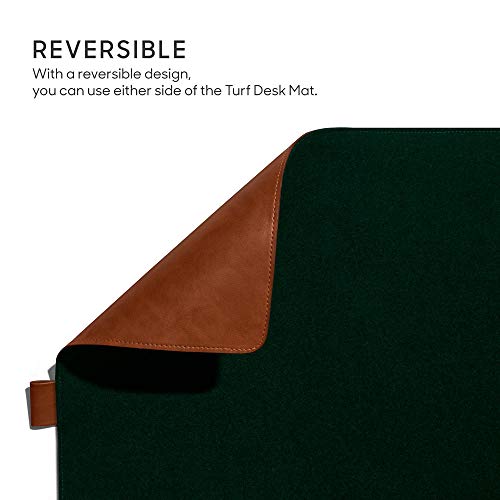 Image of DailyObjects Turf 2.0 Desk Mat | Super Smooth Felt for Gaming Home and Office | Vegan Leather | Work from Home Solution for Laptop Keyboard and Mouse | Reversible Anti Slip Water Resistant - Green