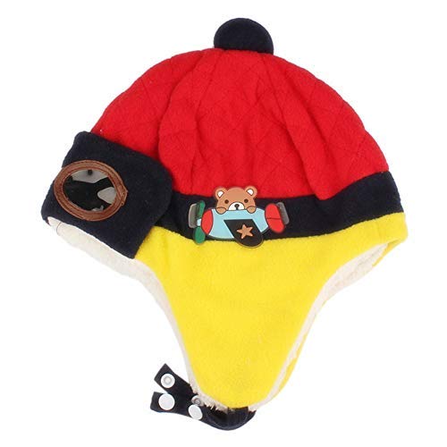 Image of XYX Crochet Earflap Pilot Hats Rabbit Ears Beanie Cap Winter Warm Knit Caps for Toddlers Baby Girls and Boys