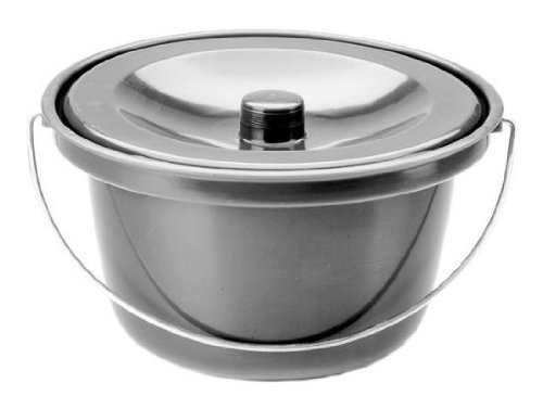 Poubelle de toilette compacte Behrend-Homecare 21500200 gris pour WC