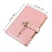 Vebermo Personalized Diary with Lock Customizable Cover with Your Name Journal with Lock and Key 288 Pages Heart-Shaped Locked Customized Notebook for Women