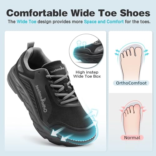 Men's Orthopedic Diabetic Walking Shoes: Comfortable Wide Toe Box