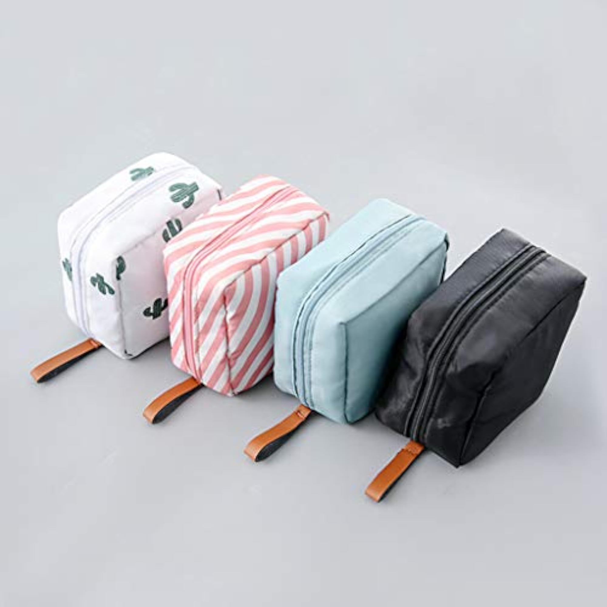 Mini Black Travel Cosmetic Bag, Toiletry Organizer Pouch