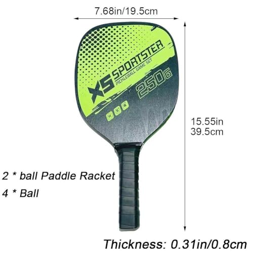 Ensemble de pickleball pour exercice en plein air avec sac portable - 4