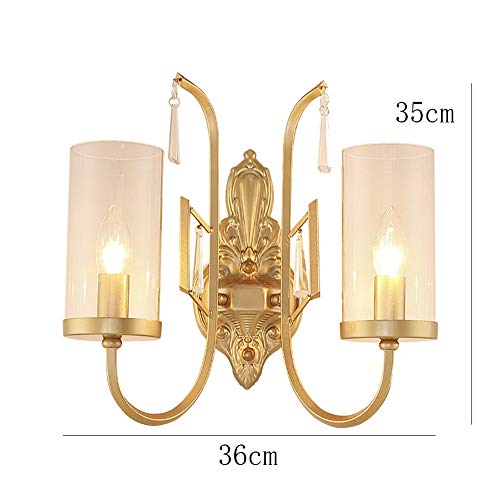 Lampe de mur en cristal luxe léger E14 au style européen moderne