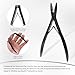 Black Stainless Steel Hair Extension Pliers for Micro Rings Beads Professional Hair Extension Opener and Removal Tool