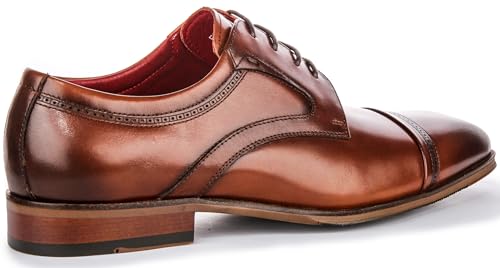 Everett Men's Smooth Casual Lace Up Oxford Shoes (Tan Brown, US 9)3