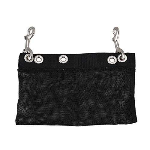 Buceo de alta resistencia smb marcador bolsa bolsillo de almacenamiento de malla para buceo bolsa de kayak de barco marino con 2 ss gancho de seguridad