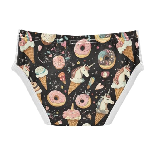 Wusikd Unicorns Ice Cream Boys' Underwear Cotton Doughnuts Boys Briefs Soft Toddler Underwear 2T2