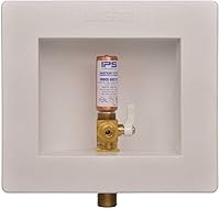 Vista 1 de Water-Tite 87978 Caja de salida cuadrada para máquina de hielo, válvula de pararrayos de martillo de latón de un cuarto de vuelta, conexión de sudor