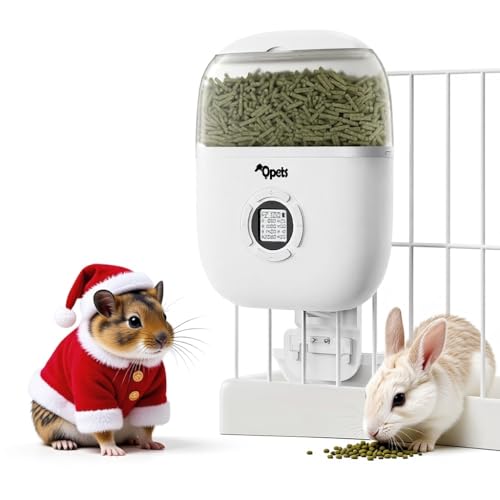Qpets® Automatic Small Pet Feeder, 1.8L Programmable Timer & Port...