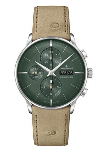 JUNGHANS Meister Chronoscope Herrenuhr Automatik Beige/Grün 27/4222.02