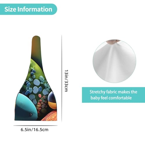 Newborn Baby Hat, Coloured Stones Print Soft Top Knot Beanie Cap, Cute Baby Headwear for 0-6 Months4