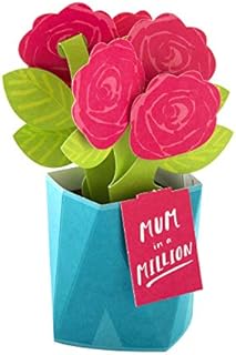 Hallmark Mothers Day Card for Mum, Pop Up Red Flowers 'Paper Wonder' Design