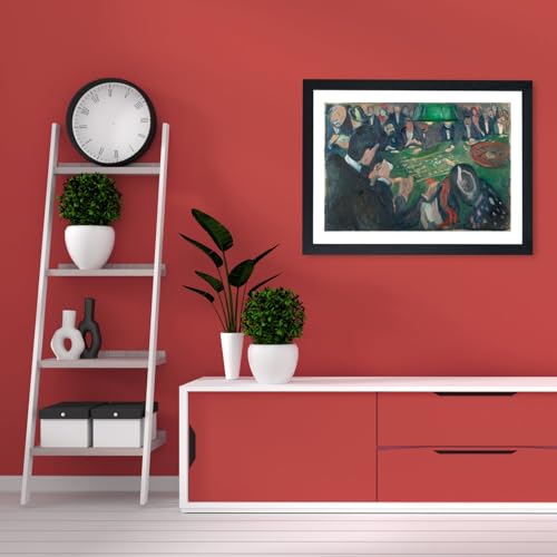 Edvard Munch Affiche encadrée Table de roulette Monte Carlo décoration murale vintage M