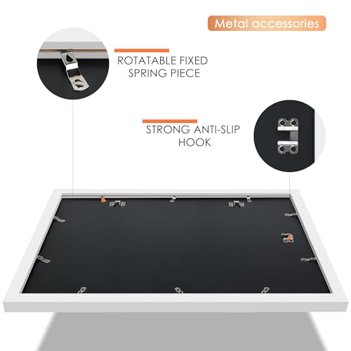 Image of DUENPY 16x22 Vinyl Frame For 12.5x12.5 Cover Black Mat White