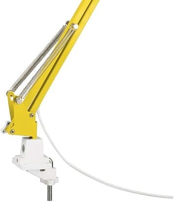 IKEA TERTIAL Work Lamp 32 Adjustable Multi-Joint Spring Swing Arm Clamp Clip On LED Bulb Included (Black)