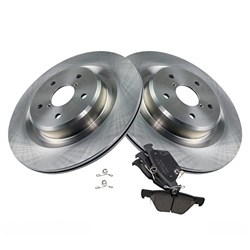 Image of TRQ Rear Brake Pad and Rotor Set Ceramic | For 2019-2020 Subaru Ascent