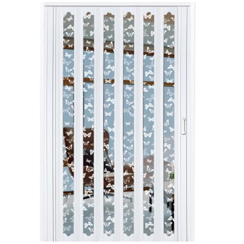 MYJASZZV 38" x 80" PVC-Falttür für Schrank, Raumteiler-Falttür für den Haushalt mit oberer Schiene und Griff/Innentür in Sondergröße für Schlafzimmer im Wohnmobil