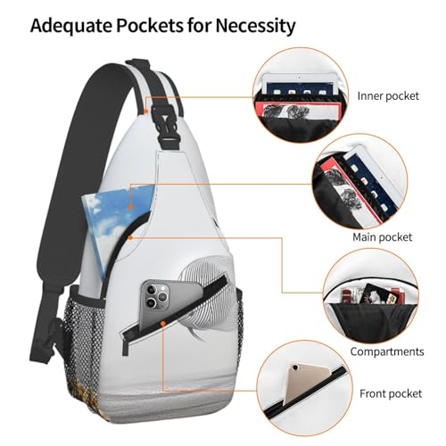 Morrales Sling Crossbody Negro para Hombre miniatura 4