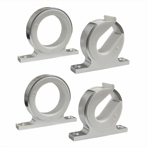 Boat Fishing Rod Hanger - Marine Fishing Reel Storage Rack Holder for Car RV Van Yacht Ship, Smooth Polished Aluminum (2)