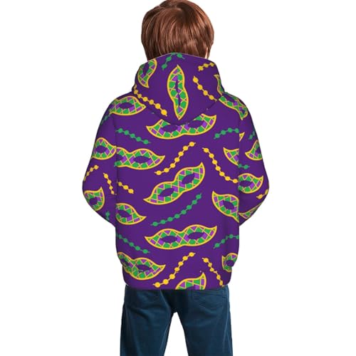 Carnival Masks and Beads Kid Hoodies Boys Sweatshirts Girls Pullover with Pocket4