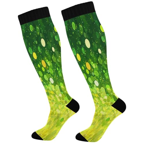 Image of Pigsaly Womens Compression Socks Yellow Stars Funny Brown Capybara Knee High Socks Athletic Tube Sock Outdoor Sport Socks