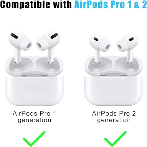 Image of Sounce Silicone Replacement Ear Tips Compatible with Apple AirPods Pro 2 & Airpods Pro, Anti-Slip Eartips, Tighter Seal, Fits in The Charging Case, (Small Size) (1 Sets, 2Pc) - White