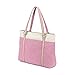 Plambag Women's Laptop Tote Bag, Canvas 15.6' Computer Work Office Handbag (Pink)
