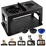 Évolutif : la gamelle pour chiens de grande taille offre 5 niveaux réglables en hauteur (8 cm/22 cm/25 cm/28 cm/31 cm), qui peuvent être facilement ajustés en appuyant sur les boutons aux quatre coins. 8 cm convient aux petits chiens et chats, 22 cm et 25 cm pour les chiens de taille moyenne, 31 cm pour les grands chiens.