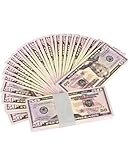 HOBBOY 100Pcs Prop Money ＄50 Play Money Number Learning Education,Videos, Board Games, Movie for Music Videos, Magic, Birthday Party